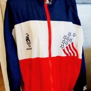 Starter Olympic Jacket Red White Blue